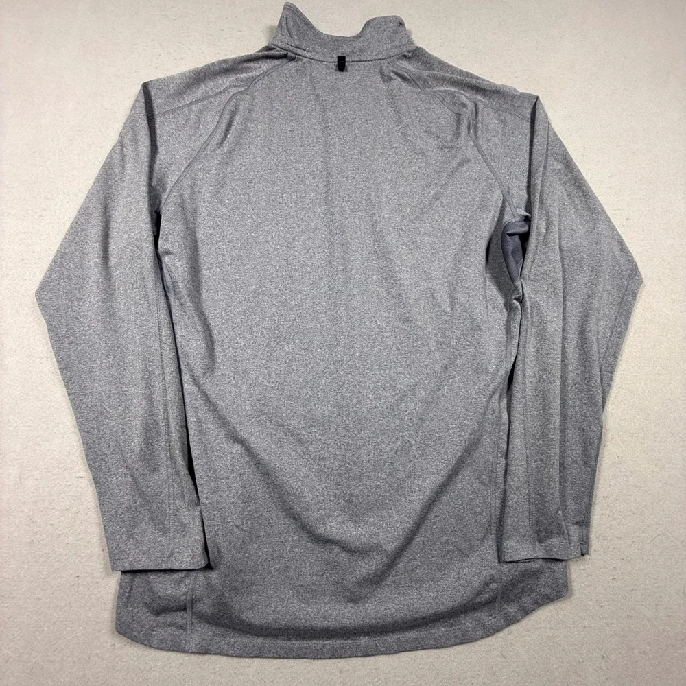 Nike Running Dri-FIT Mens Quarter Zip Pullover Gray Heathered Athletic Top L